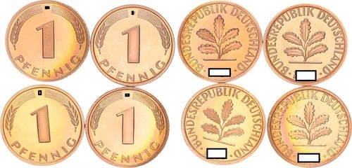 Pfennig 1979 g j 5 - 1, d,f,g,j